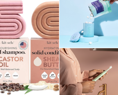 What You’ll Find in My Plastic Free Bathroom cover photo collage