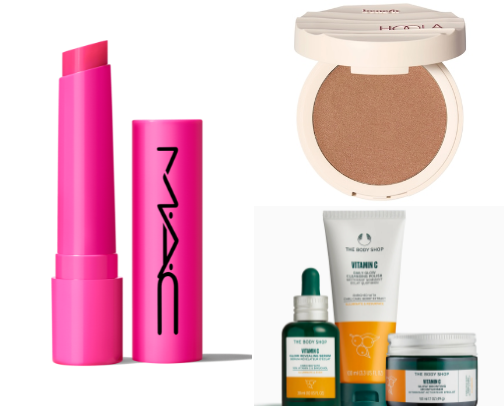 Beauty and shopping cover photo collage