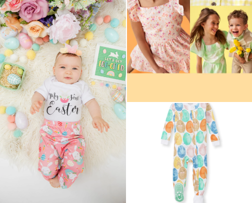 Family Easter outfit cover photo collage