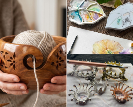 Thoughtful And Elevated Gifts for Crafters, Painters And Fiber Artists cover photo collage