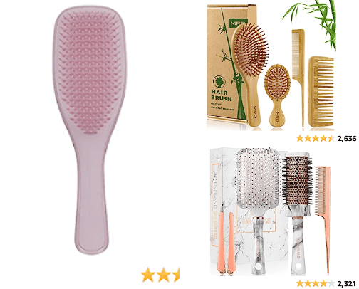 Hair brushes cover photo collage