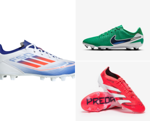 Soccer cleats and MTB cleats cover photo collage
