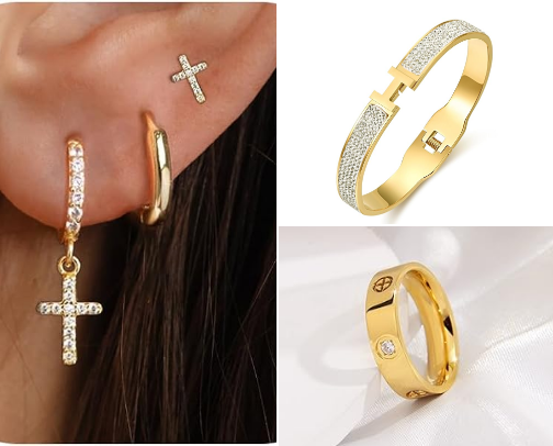 Affordable online Jewelry cover photo collage