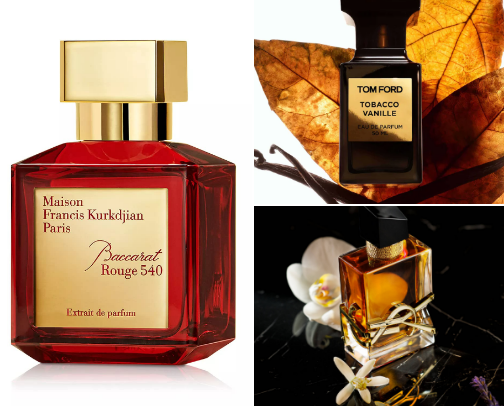 Fragrances for the winter cover photo collage