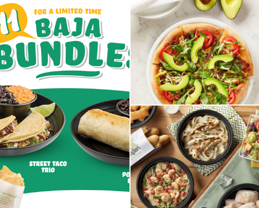 Where does April eat out? cover photo collage