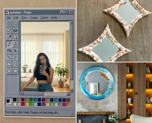 Interior Design Guide: Using Irregular Mirrors to Create Texture cover photo collage