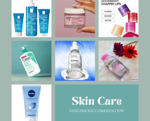Skincare Reccomendations cover photo collage