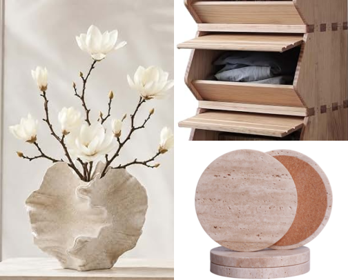Warm Minimalist Home Decor Essentials for a Mindful Living Space cover photo collage