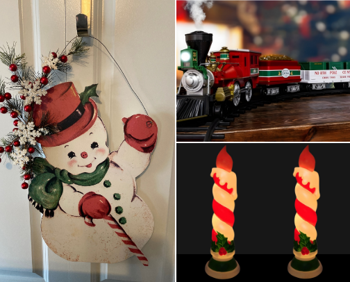 Nostalgic Retro Christmas Home Decor cover photo collage