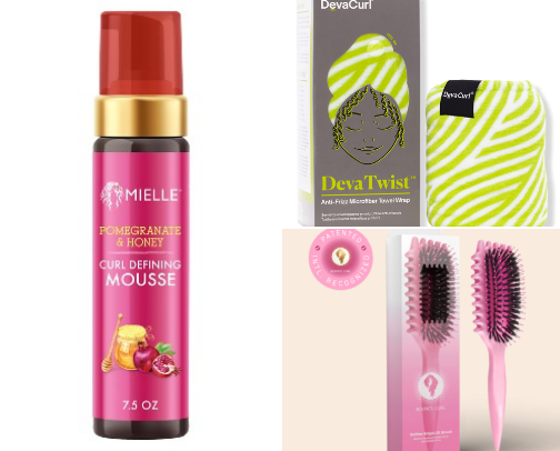 My fave curly hair products cover photo collage