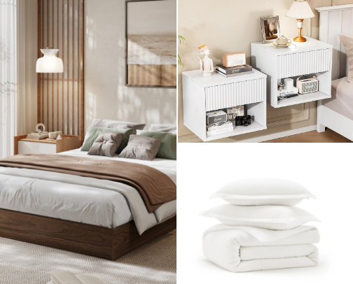 Luxury Bedroom Look for Less (Japandi Style) cover photo collage