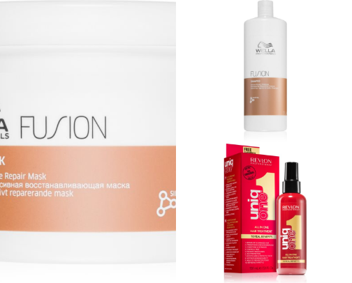 Hair products cover photo collage