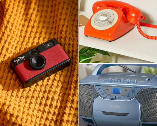 retro tech cover photo collage