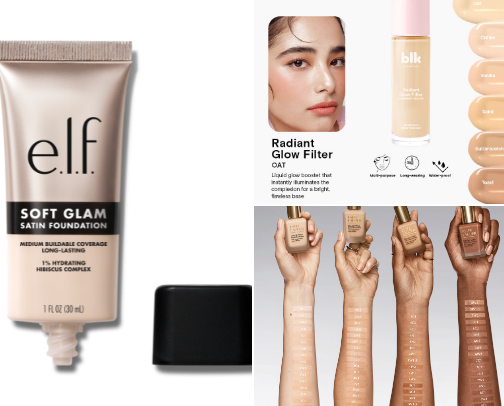 make up recos for combination skin like me! cover photo collage