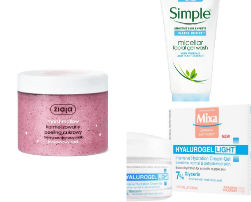 skincare goods cover photo collage
