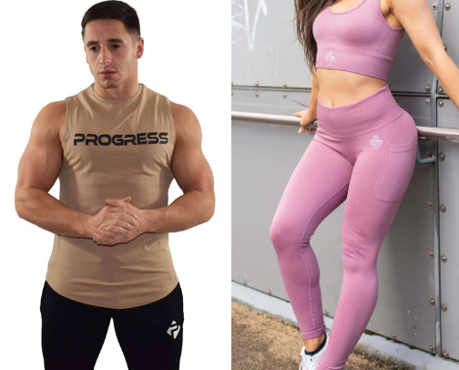 Home workout Gym staff and fitness clothing cover photo collage