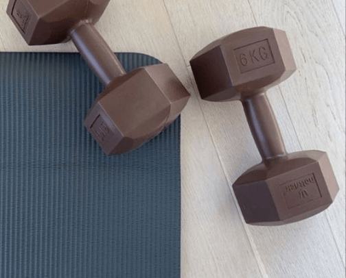 Gym clothes and accessories cover photo collage