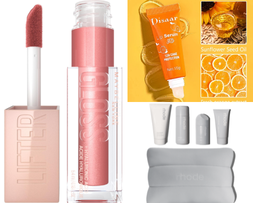 Lip oil cover photo collage