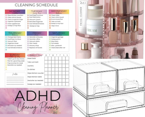 Organized Mom Essentials (ADHD-Friendly + Easy Systems) cover photo collage