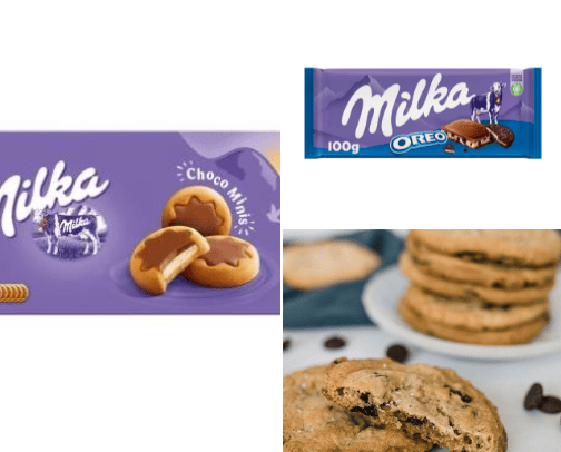 Candies and cookies cover photo collage
