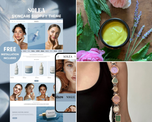 Produk kecantikan dari etsy cover photo collage