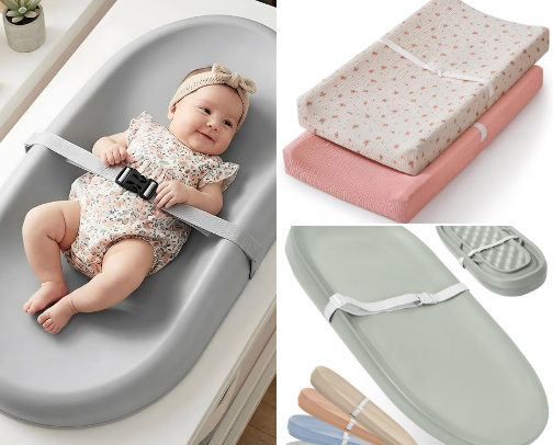 17 Best Wipeable Baby Changing Pads on Benable cover photo collage