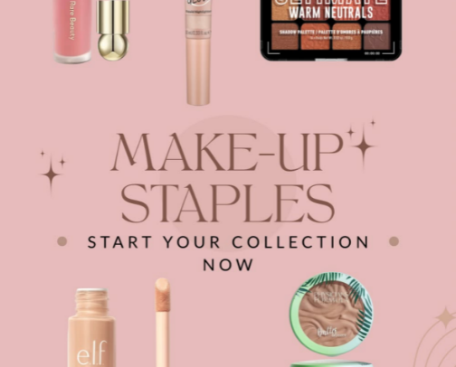 Affordable Beauty Essentials cover photo collage