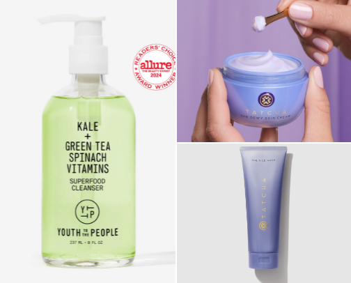 Skincare for glass skin ⛸️ cover photo collage