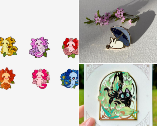 Animal / Creature Enamel Pins cover photo collage