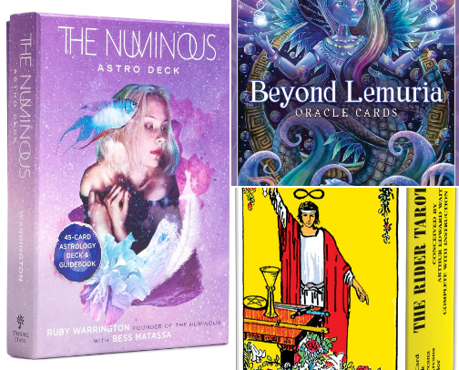 BEST OF Tarot Cards, Oracle Decks, Crystals & Witchy Shxt cover photo collage