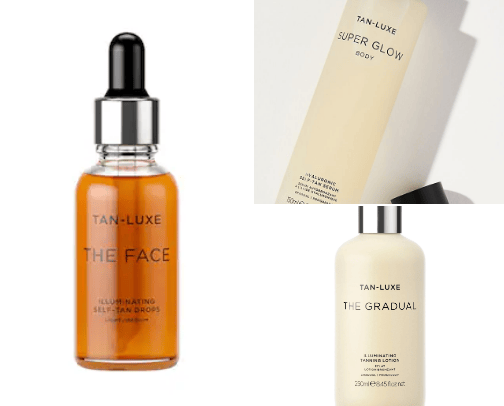 TAN-LUXE -Self-tanning productsfor face and body cover photo collage