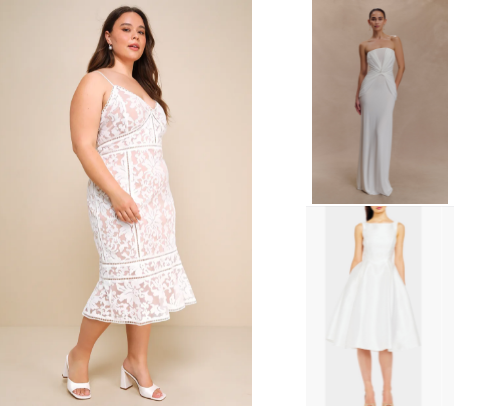 Mid-Size Bridal Dresses and More for 2026 & 2027 Brides cover photo collage