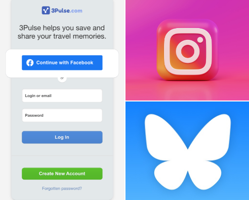 Social media platforms cover photo collage