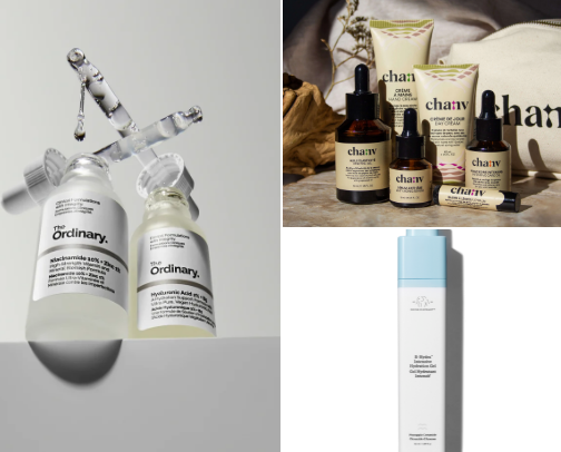 My skincare recommendations cover photo collage