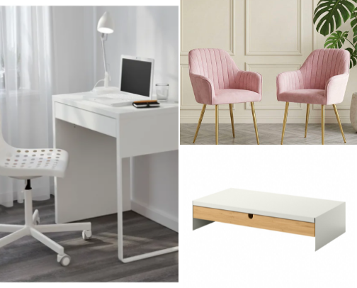 Feminine Home Office Essentials cover photo collage