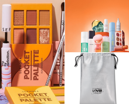 Beauty products cover photo collage