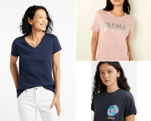Woman T-shirts cover photo collage
