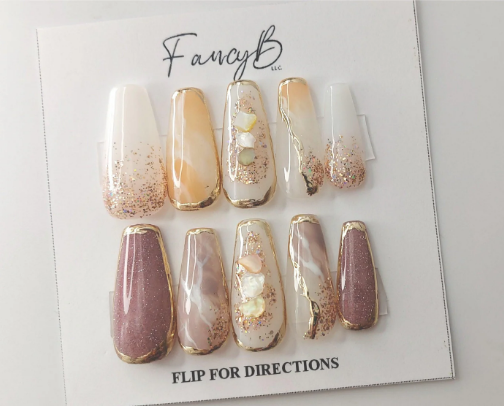 Press on nails cover photo collage