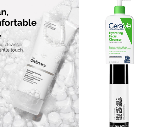 • My skincare routine cover photo collage