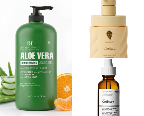 Skin & Hair products curated for dry and damaged hair & skin cover photo collage