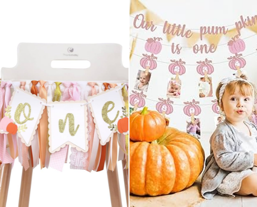 “Our Little Pumpkin Is Turning One” cover photo collage