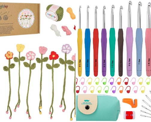 Crochet Supplies 🧶🫶🏼 cover photo collage