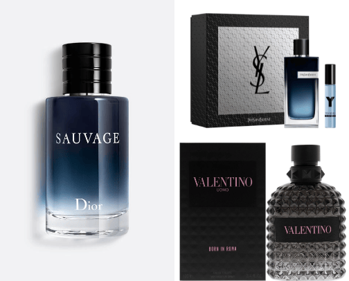 Man's parfumerie cover photo collage