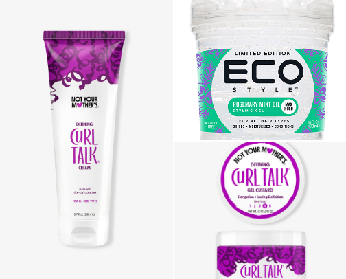 fav hair products (curly/straight) cover photo collage