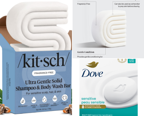 Fragrance free shower routine cover photo collage