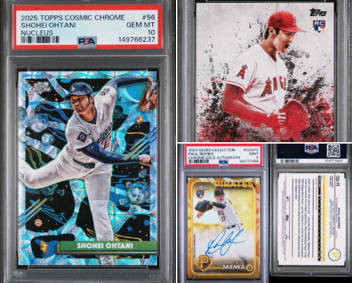 Best PSA Graded Shohei Ohtani And Paul Skenes Rookie Cards On eBay cover photo collage