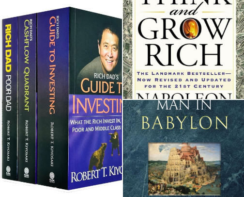 Personal Finance & Investing Books for Financial Independence cover photo collage