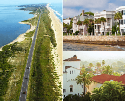 Spring Break Destinations  cover photo collage