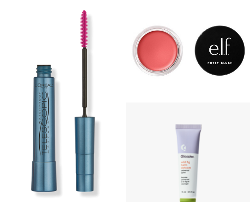 lazy girl makeup products cover photo collage