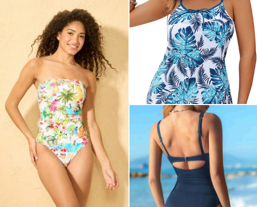 Cute Modest bathsuits cover photo collage
